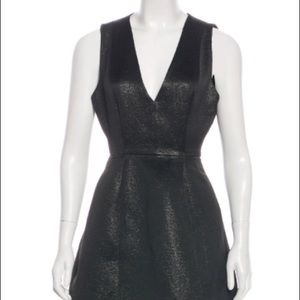Alice + Olivia black metallic dress XS